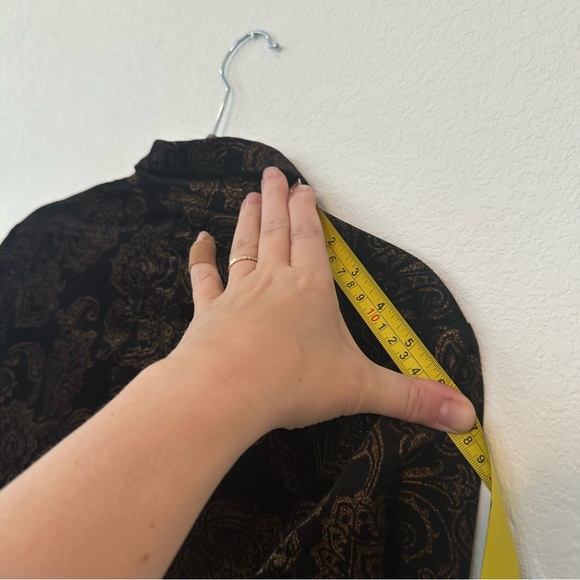 Ralph Lauren Black Gold Velvet Paisley Blazer Size 4 Small Quiet Luxury Glamour - Picture 10 of 11